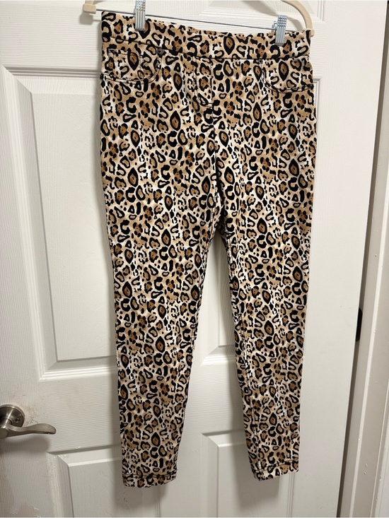 No Boundaries Denim - No Boundaries Pull On Leopard Print Animal Jeggings 11-13 Large